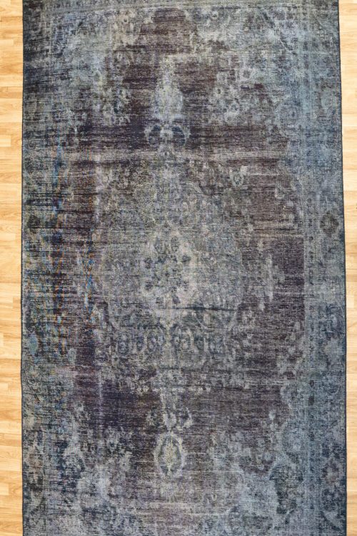 Vintage Overdyed Wool Rug 7.8’x11′