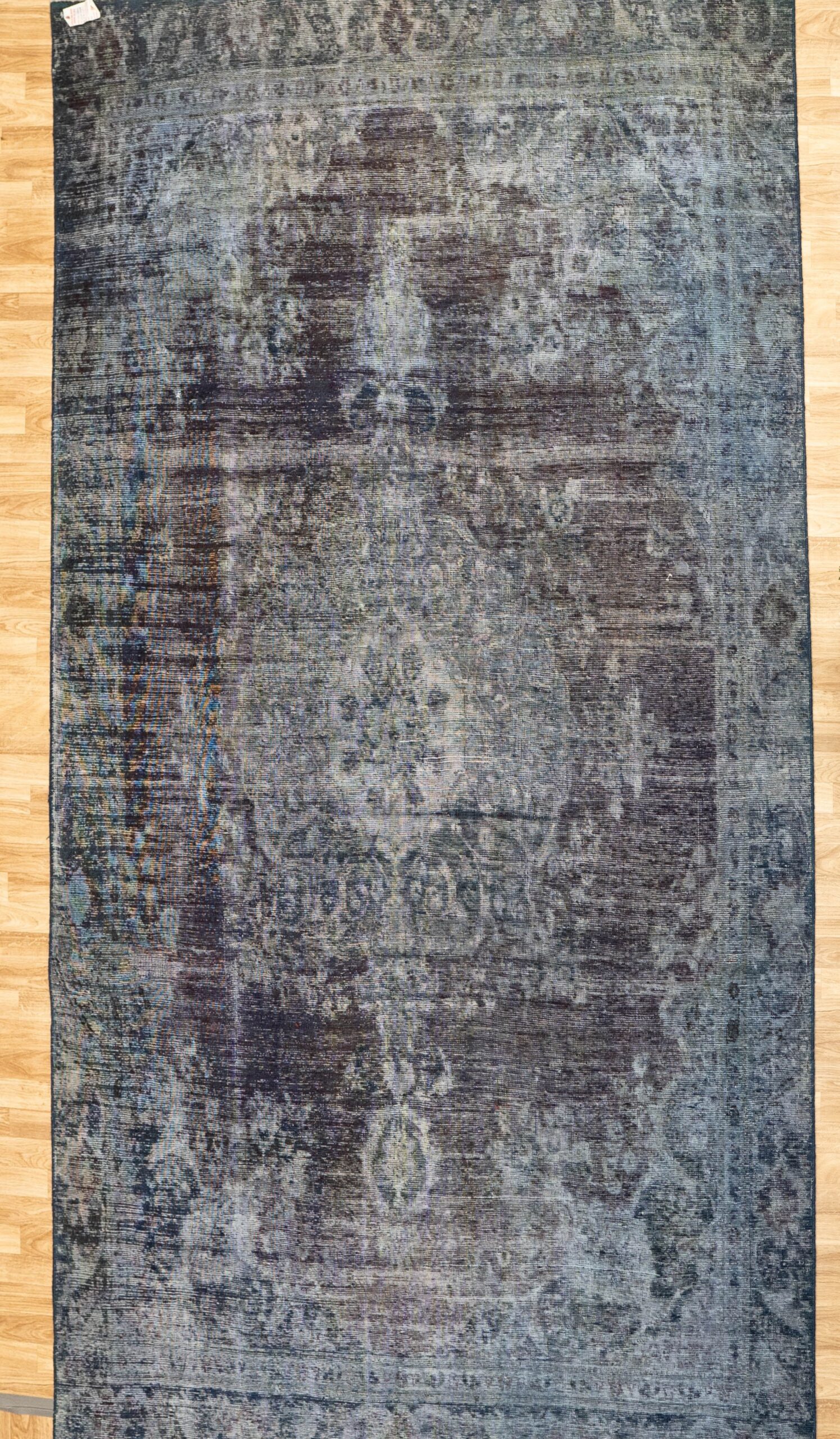 Vintage Overdyed Wool Rug 7.8’x11′