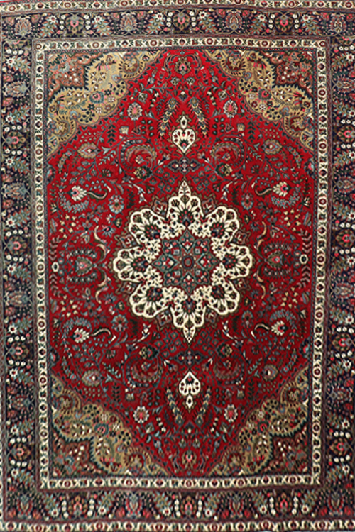 Tabriz Kurk Wool Rug 9.8 x 6.6 Feet