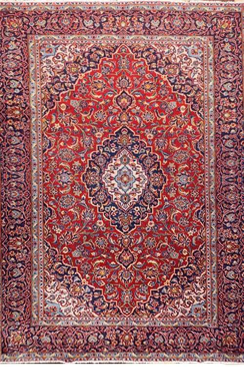 Kashan Rug 9.8 x 6.8 Feet