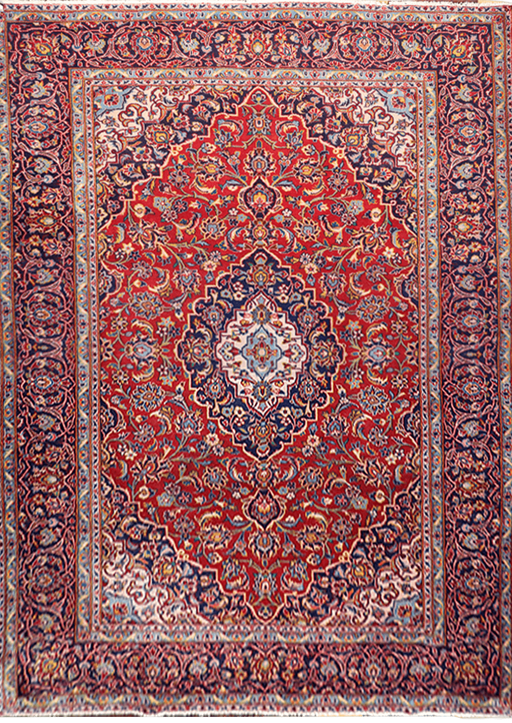 Kashan Rug 9.8 x 6.8 Feet