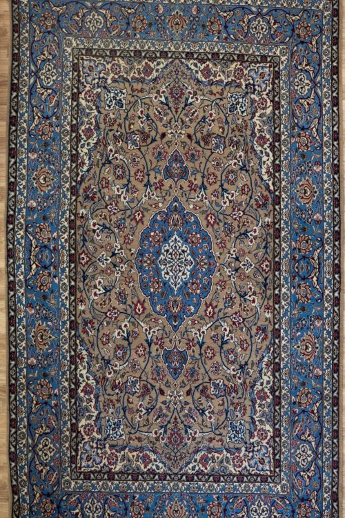Isfahan Silk pile Rug 5’x7′