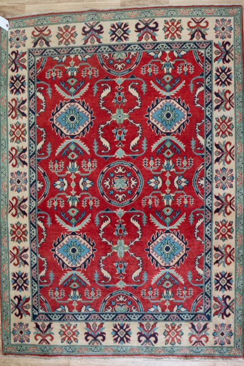 Kazak Wool Rug 5’x6′