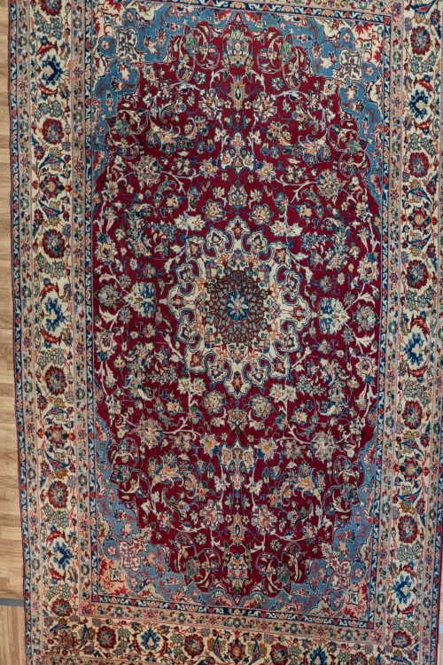 Najafabad  Wool Silk Rug 9.5’x12.8′