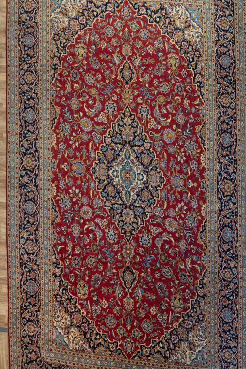 Kashan wool Silk Rug 9.9’x12.8′