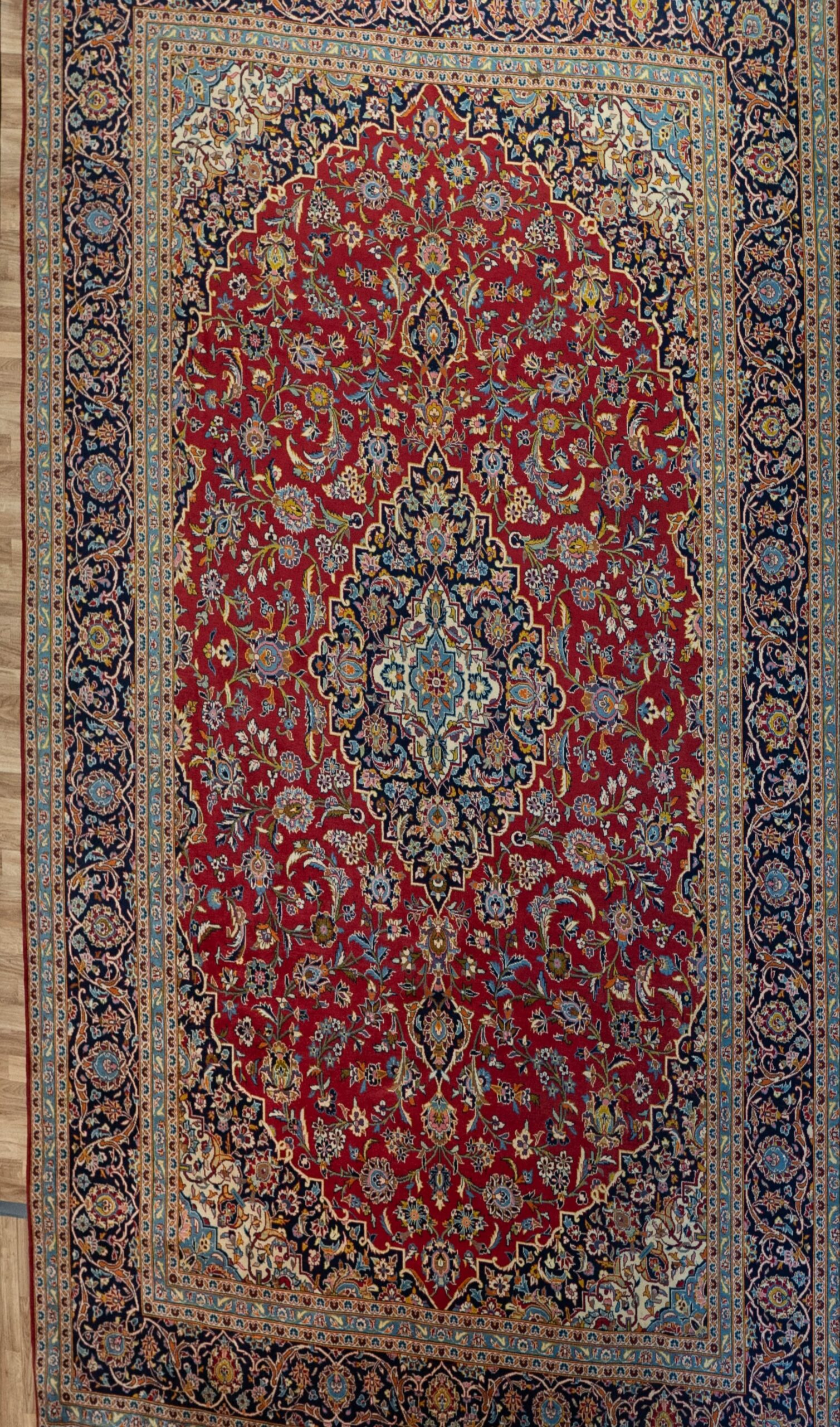 Kashan wool Silk Rug 9.9’x12.8′