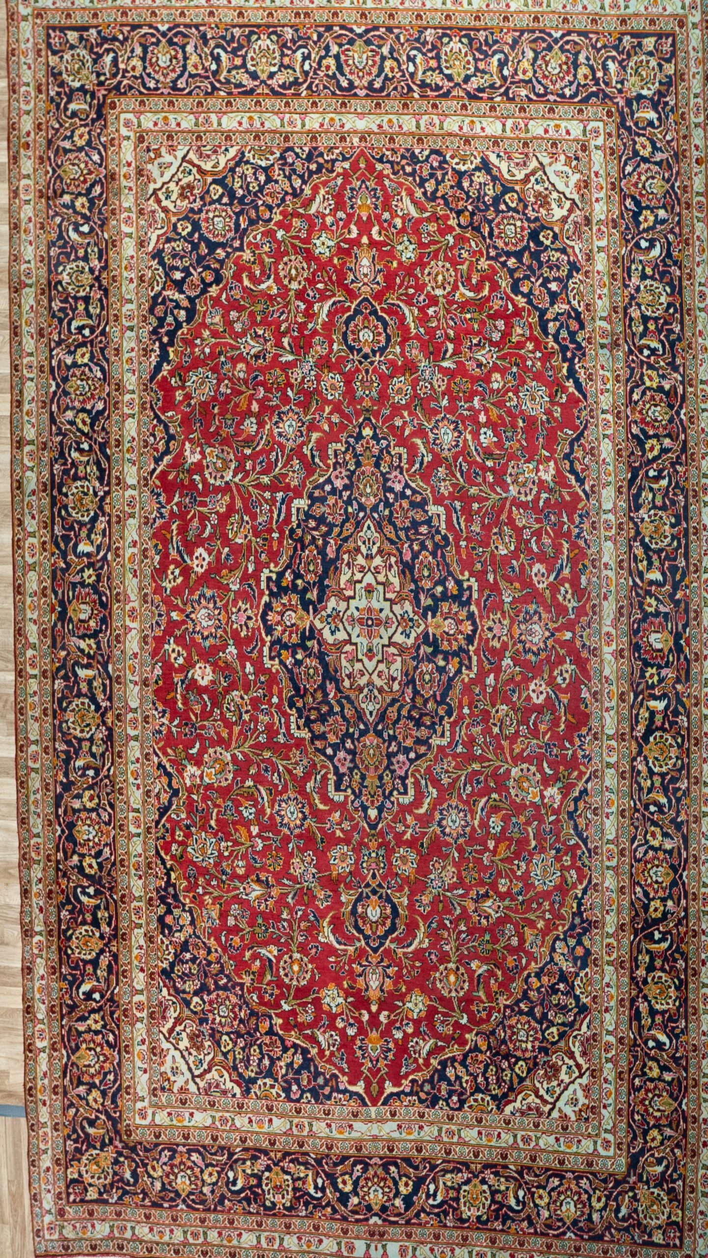 Kashan wool Rug 9.5’x12.8′