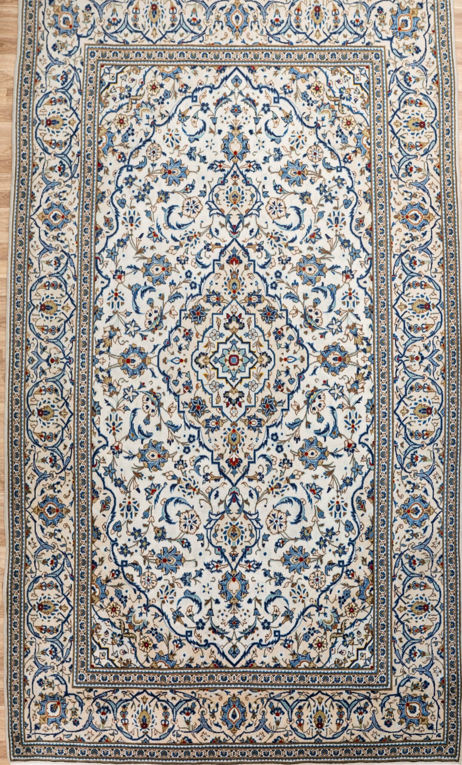 Kashan Kurk Wool Rug 6.6’x9.8′