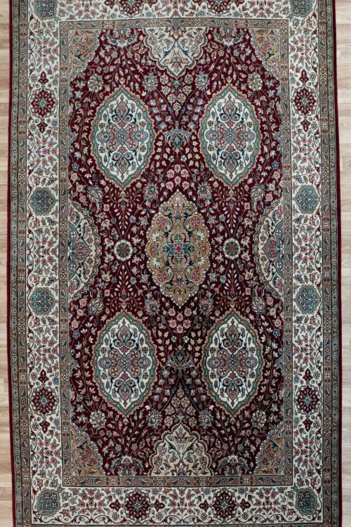 Tabriz Wool Silk Rug 6’x9′