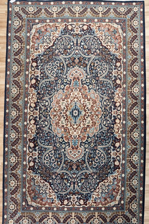 Kashan Wool Silk Rug 6.5’x9.5′