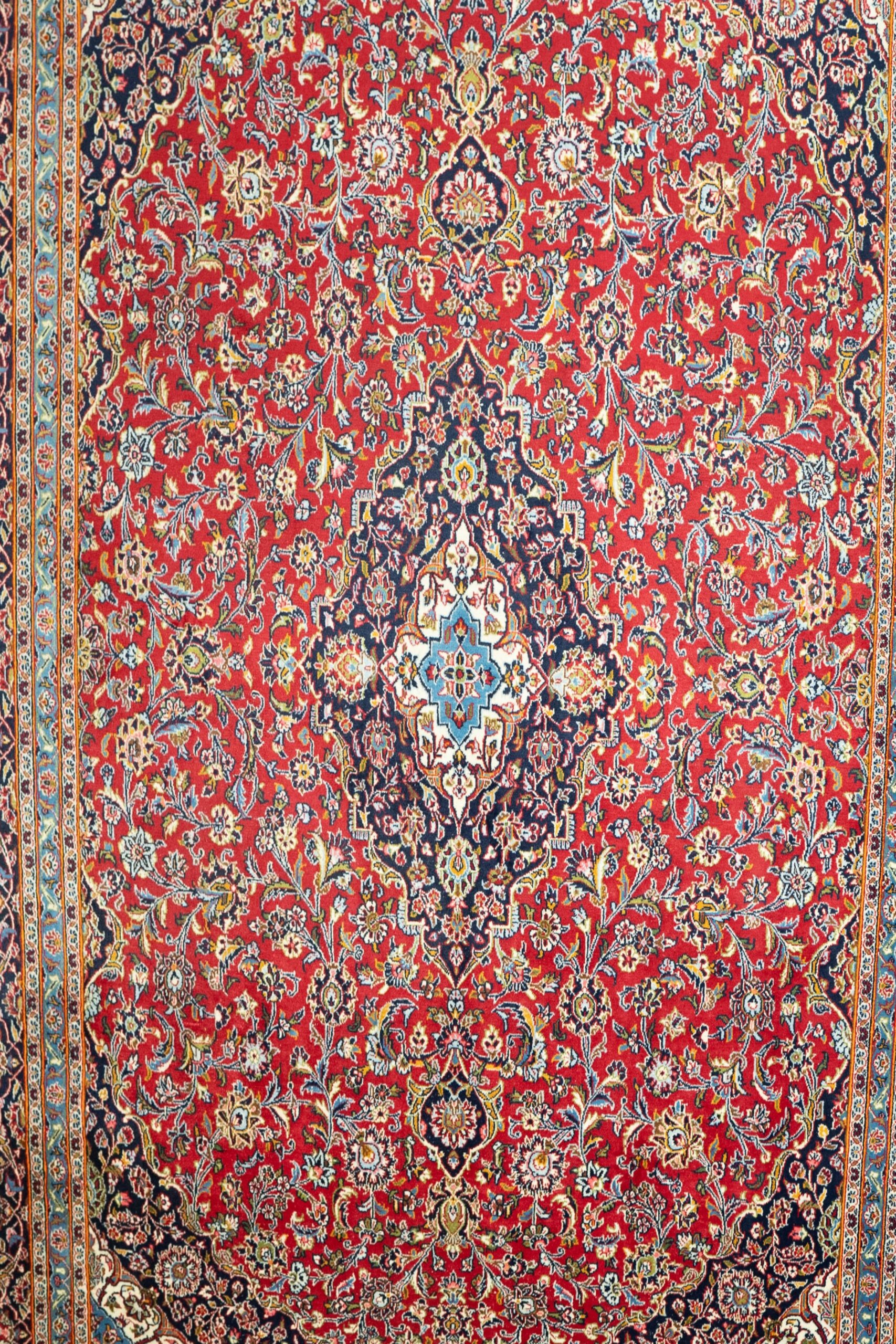 Kashan Wool Rug 9.8×12.8