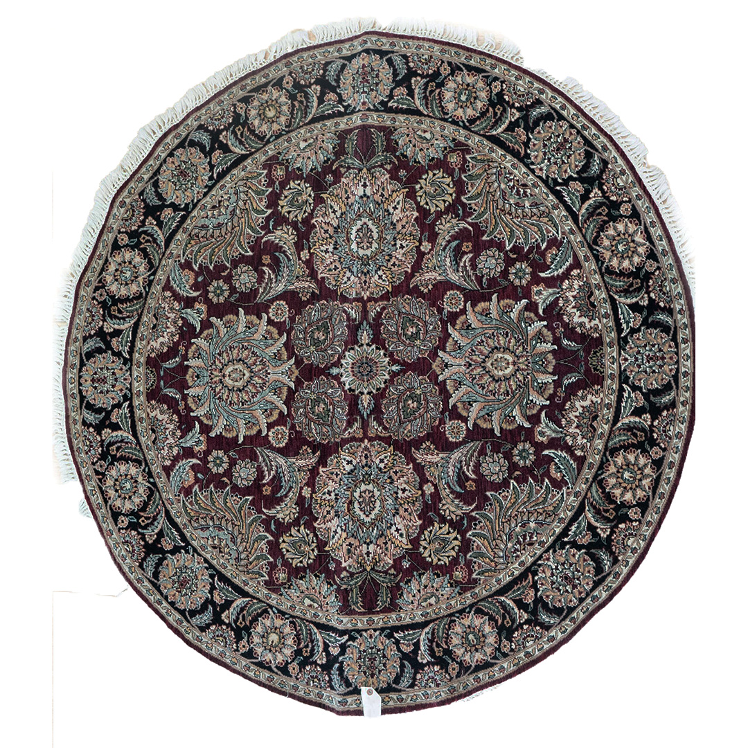 Kashan Wool rug 5'x5'