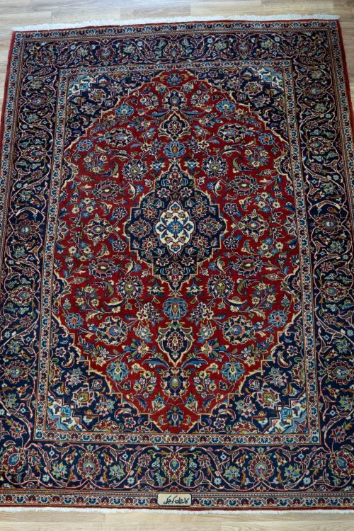 Kashan Kurk Wool Rug 4.9’x6.9′