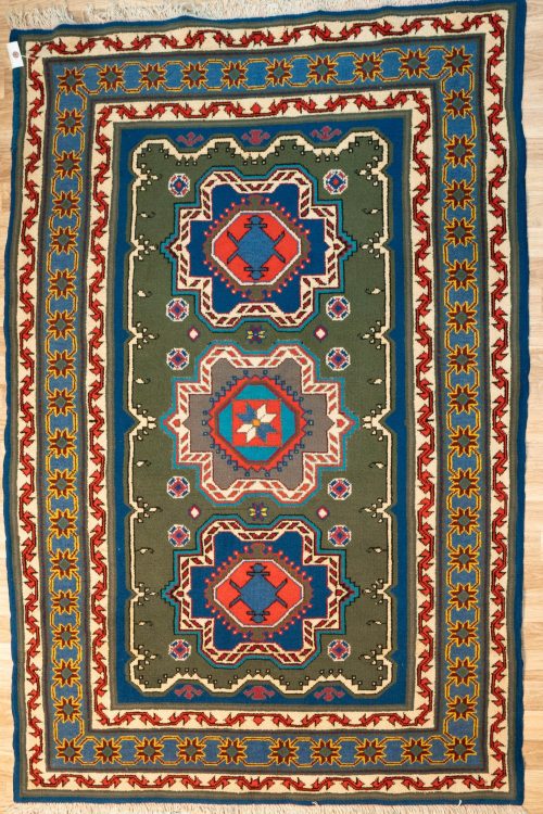 Turkmen Wool Rug 4’x6′