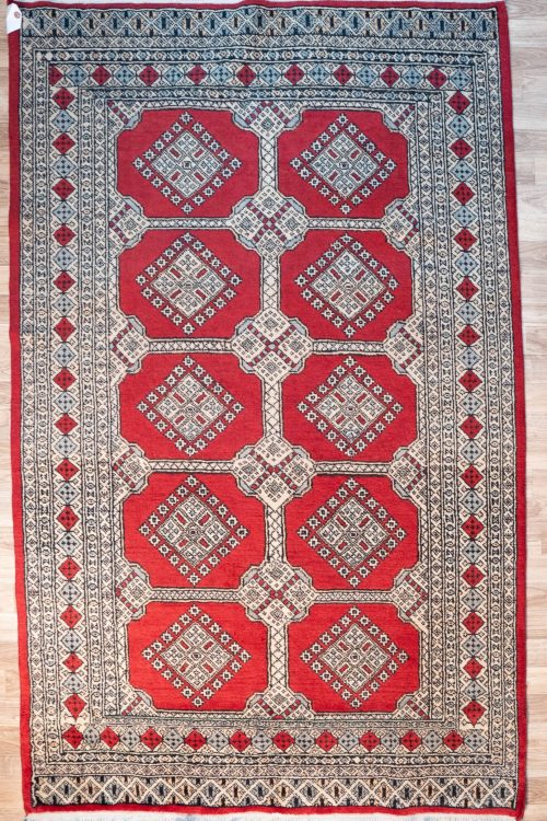 Bokhara Wool Rug 4.1’x6.1′