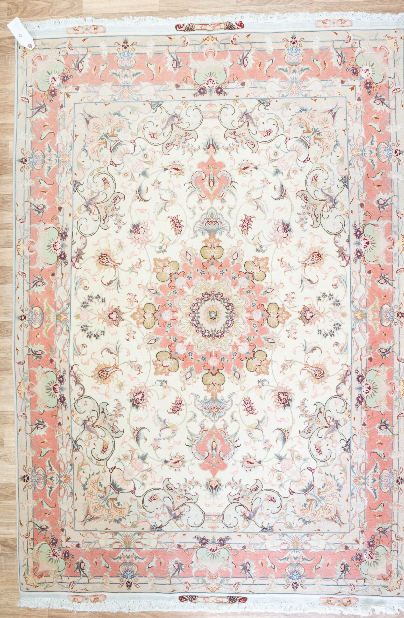 Tabriz Wool Silk rug 5’x6.7′