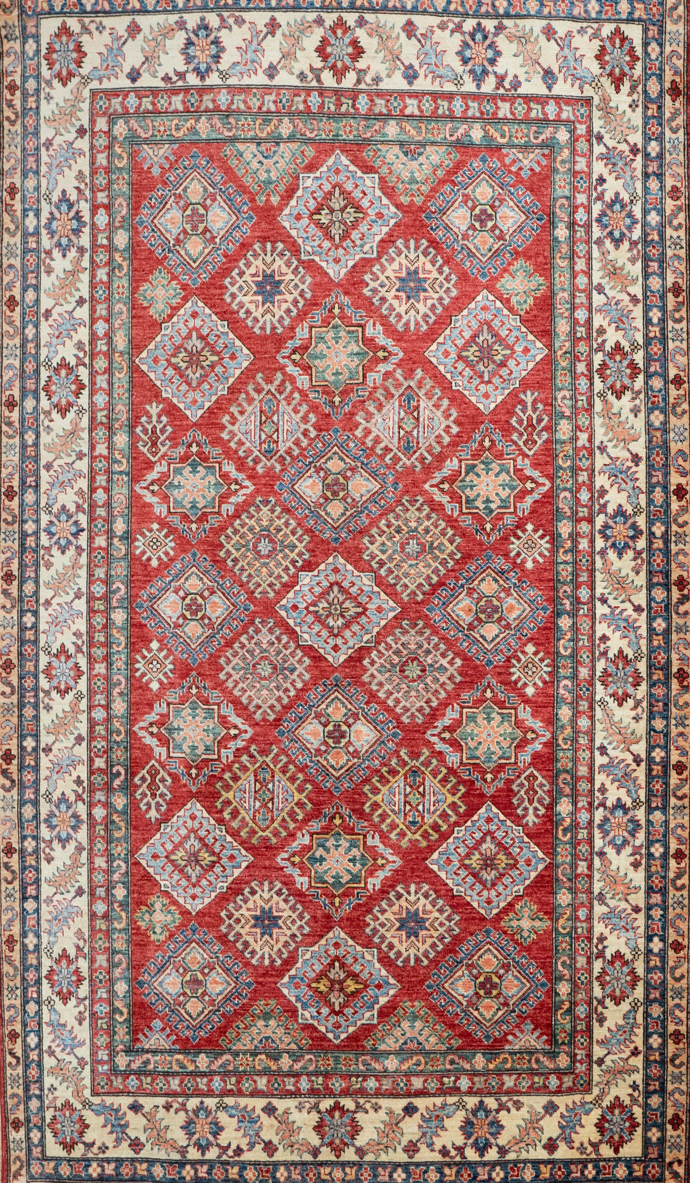 Kazak Wool Rug 7.6×6.0